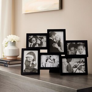 Picture frame with family photos